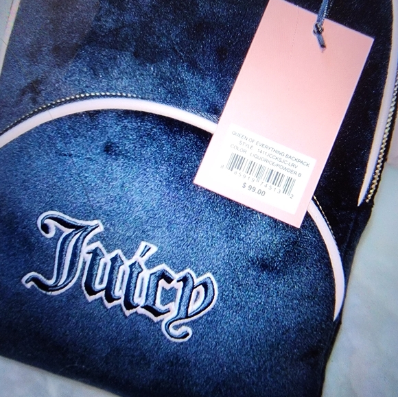 NWT Adorable Juicy Conture Velvet Backpack ( black) - Picture 2 of 5